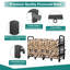Rangement intérieur pour bûches, support à bûches réglable de 2,4 m pour foyer extérieur - Support robuste pour bûches et bois de chauffage, noir