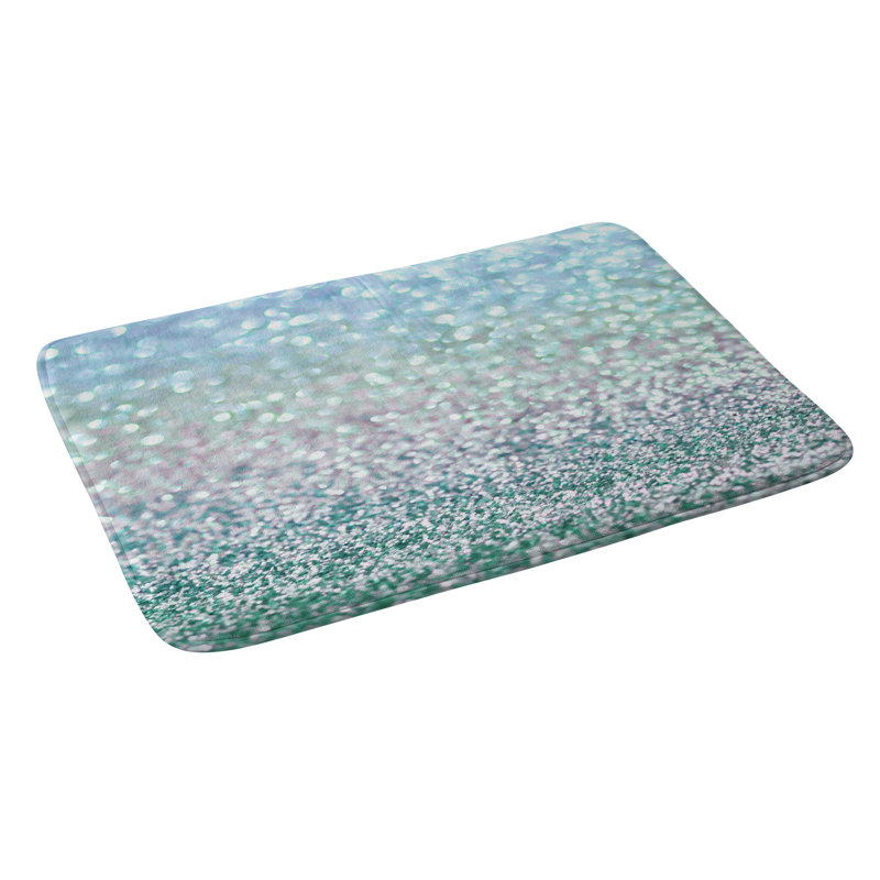 Tapis pour salle de bain snowfall, Brume bleu
