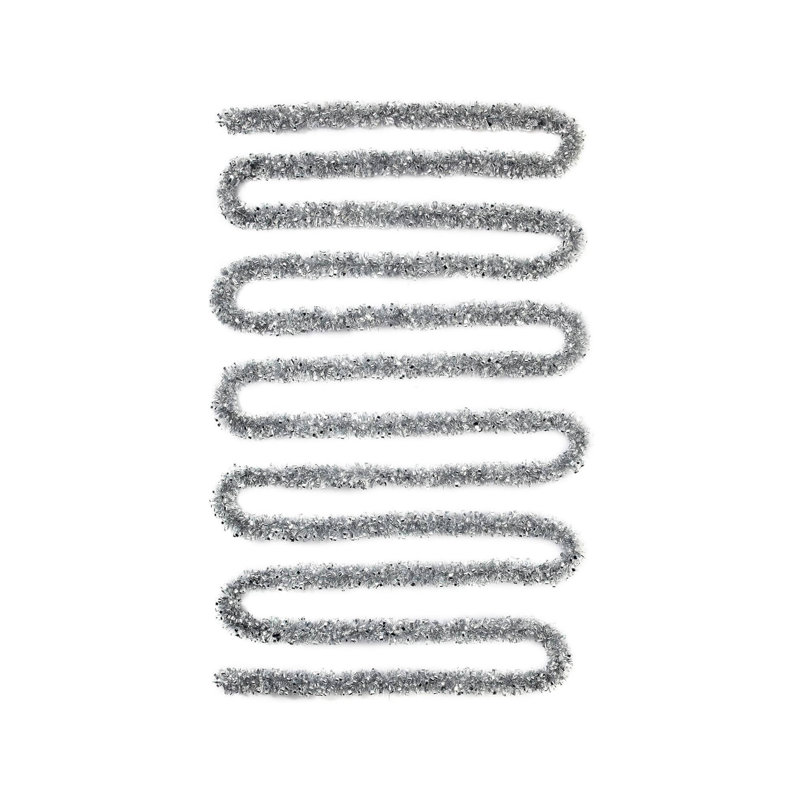 8cm Faux Garland, Silver