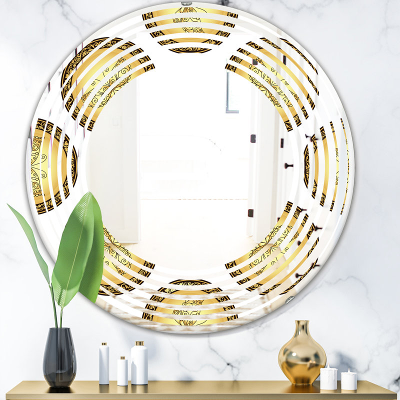 Motif avec miroir mural VI, 31,5 po x 31,5 po