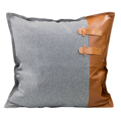 Cotton Denim Decorative Throw Pillow W/ Inserts