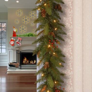 Northlight 6' X 9 Pre-lit Decorated Frosted Pine Cone And Berries  Artificial Christmas Garland : Target