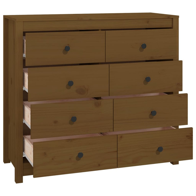 100cm Solid Wood Sideboard, Honey Brown