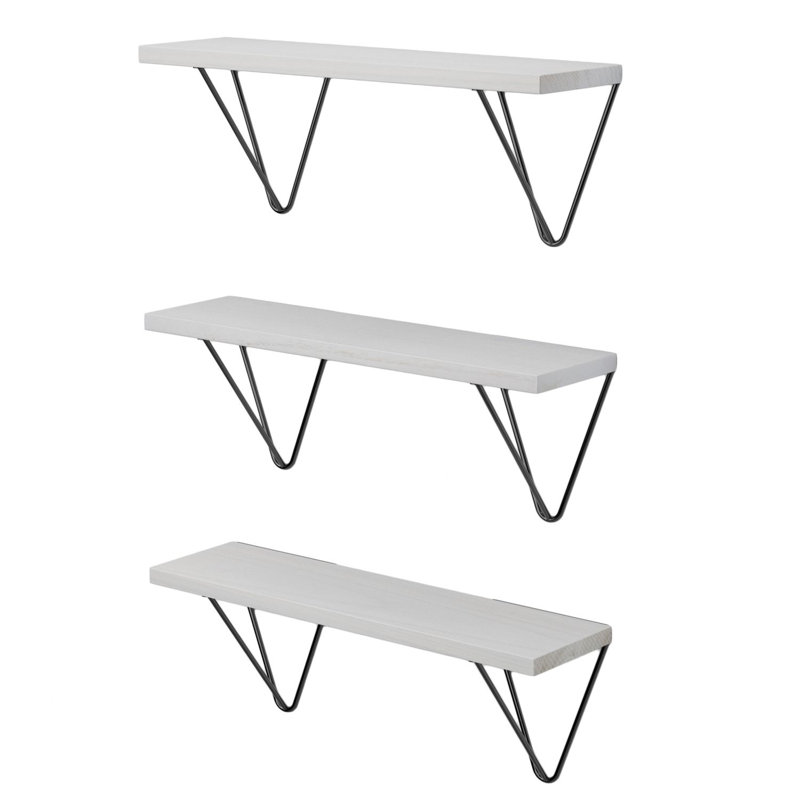 Azelia 3 Piece Bracket Shelf