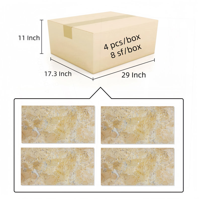 12*24 Gold Yellow Beige Natural Marble Tile