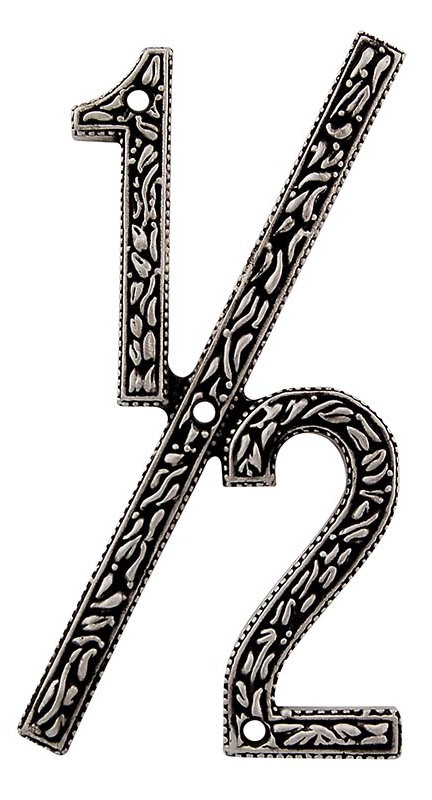 5 in. San Michele House Number, Antique Brass, 1