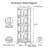 Modern 4-Tier All-Steel Rotating Bookshelf with 360-Degree Storage and Lockable Silent Wheels-1177108745