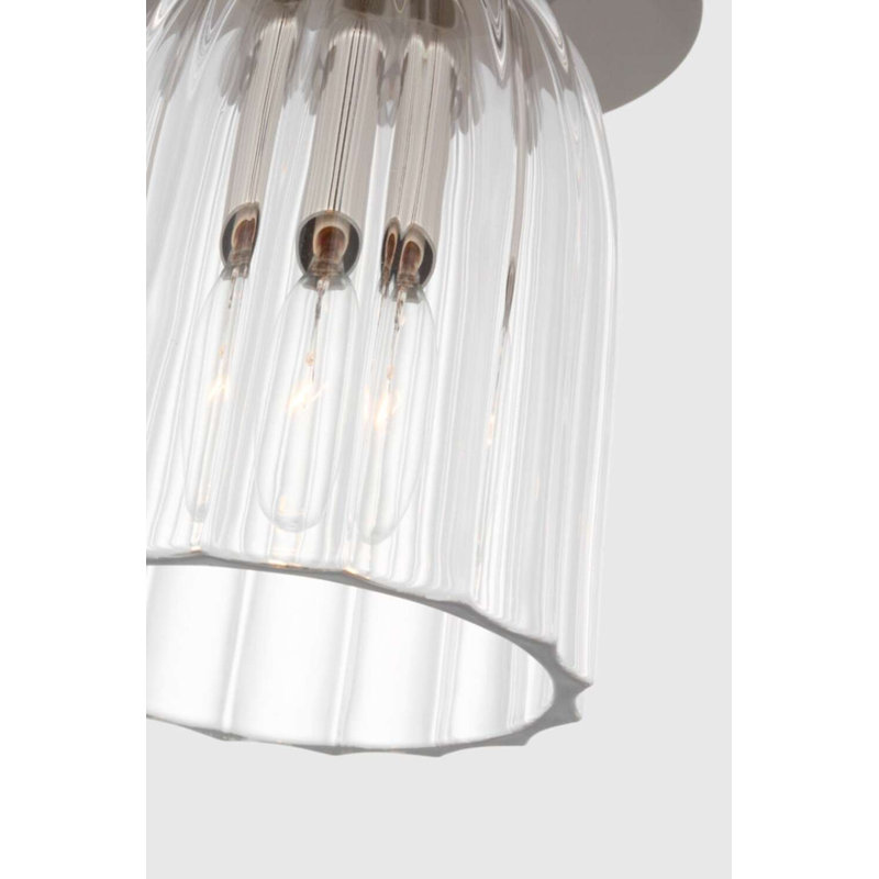 Asalea 3 - Light Flush Mount, Polished Nickel, 6.5" H x 4.5" W x 4.5" D