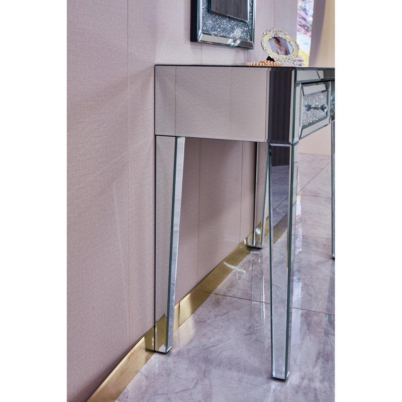 Mirror Desktop Dressing Table, 2 Drawer Dressing Table