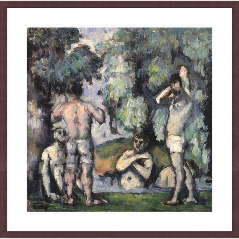 Les cinq baigneurs par Paul Cézanne, H 32,27 po x l 41,5 po