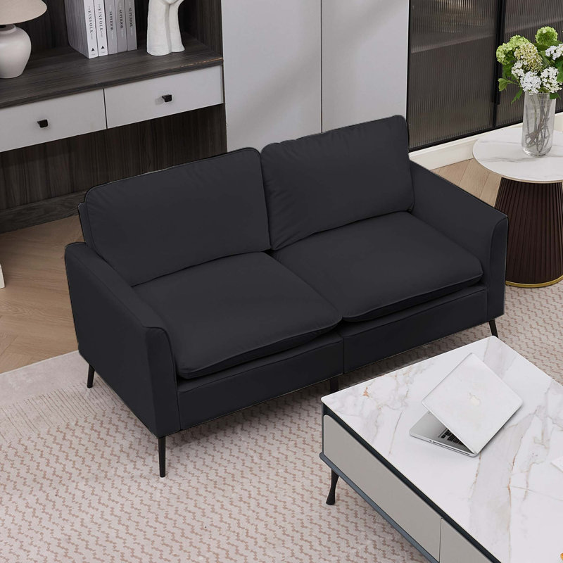 Causeuse rembourrée Nordic, Black