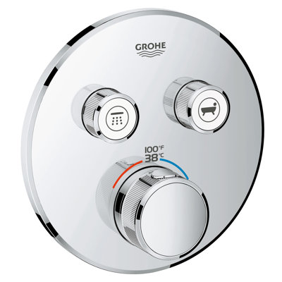 Garniture de robinet thermostatique de douche à deux fonctions Grohtherm SmartControl GROHE