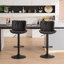Tabouret de bar pivotant à hauteur réglable en similicuir-766244488