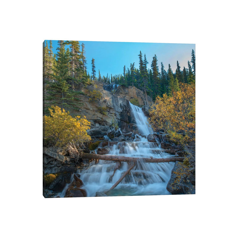 Tangle Falls From Icefields Parkway, Rocky Mountains by Tim Fitzharris - Wrapped Canvas Print, 30.48 cm H x 30.48 cm W