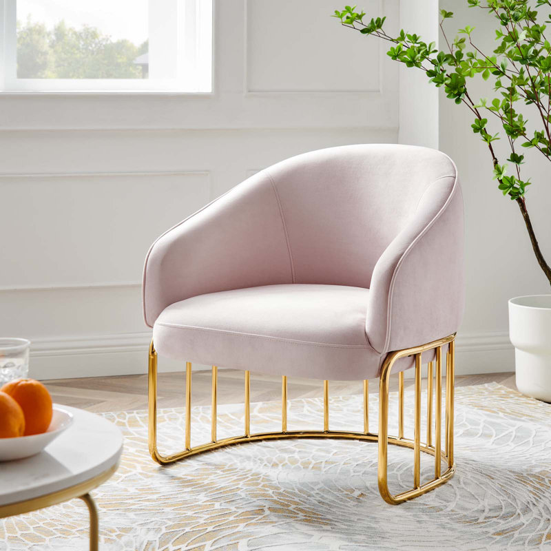 Fauteuil Legacy Performance, Velours rose