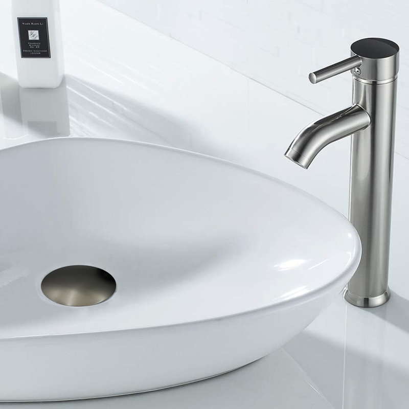Bathroom Sink Pop Up Drain Without Overflow,Stainless Steel,Two Pieces, Gun Ash