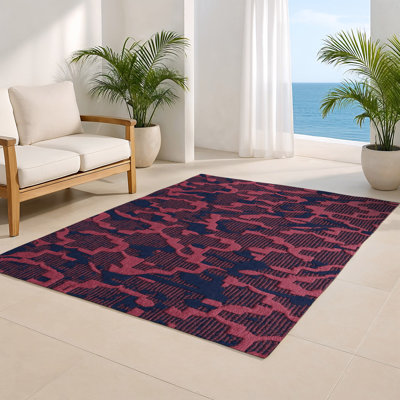 Tapis mauve intérieur et extérieur Trellis