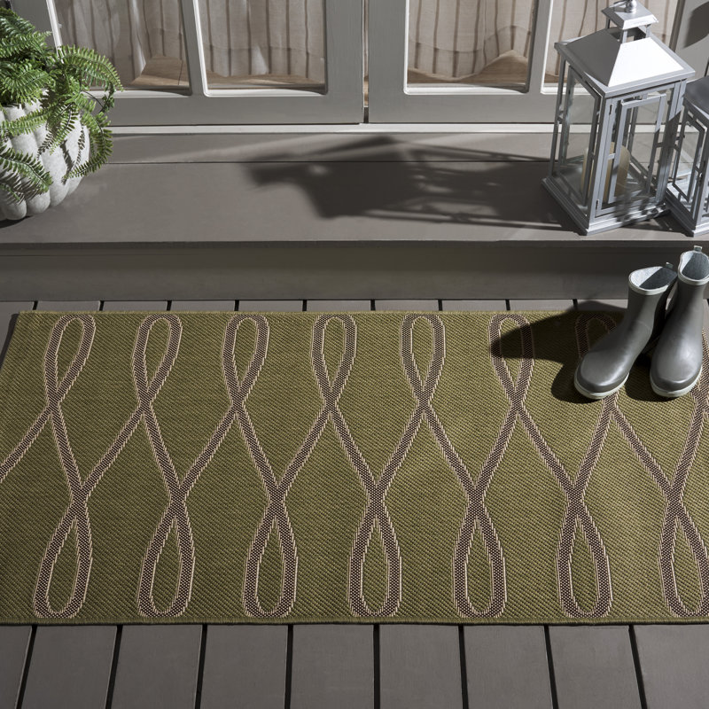 Angelastro Performance Abstract Indoor/Outdoor Area Rug, Rectangle 2'7" x 5'