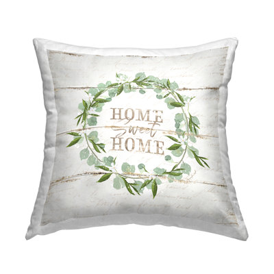 Coussin Sweet Home Greeting Eucalyptus