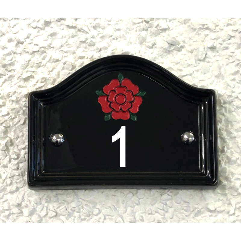 Walsham 16.5cm H Ceramic House Number, 1, Black