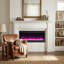 Foyer électrique encastré 44'' - Puissance de 5000 BTU - Flammes DEL multicolores, télécommande