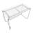 Garey Glass Top Metal Base Writing Desk-424784093
