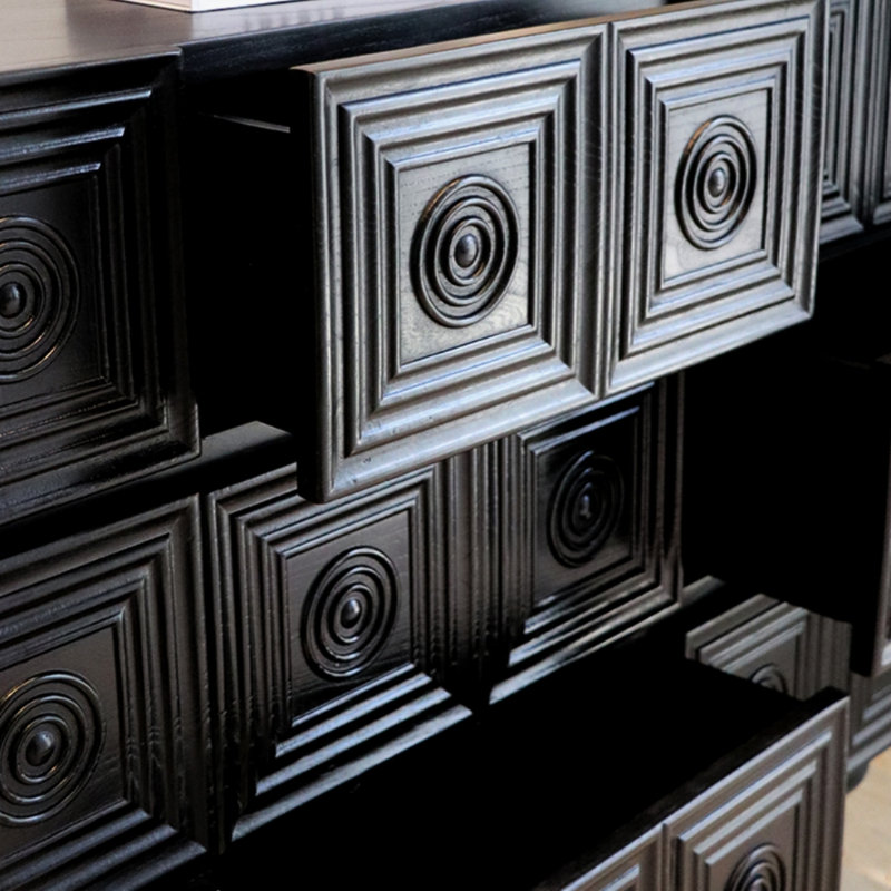 Buffet haut de gamme de style rétro, Noir