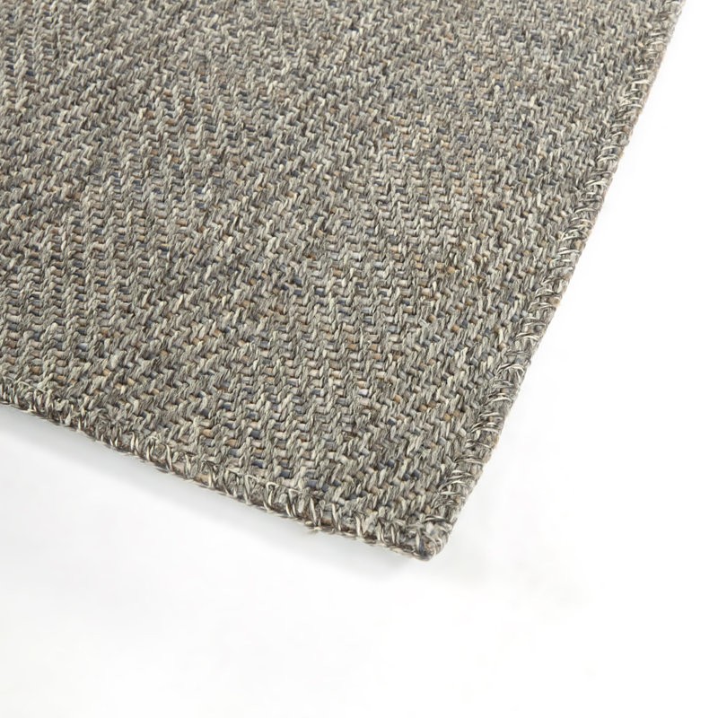 Yarborough Grey Simple Chevron Indoor/Outdoor Area Rug, Rectangle 5'3" x 7'