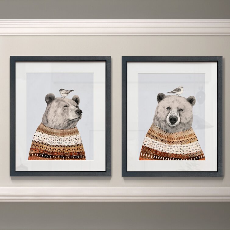 https://assets.wfcdn.com/im/46165497/resize-h755-w755%5Ecompr-r85/1290/129033008/Fair+Isle+Bear+I+Framed+On+Paper+2+Pieces+Painting.jpg