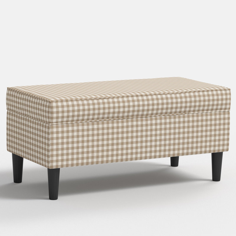 Banc de rangement, Toile de jute classique Vichy
