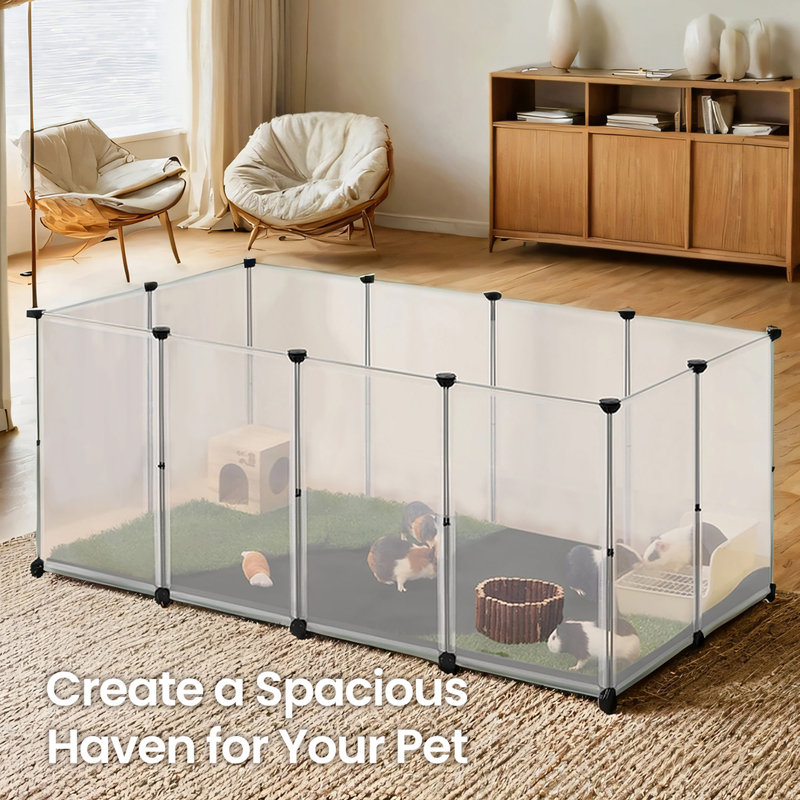 Small Animal Playpen, 46" H x 125" W x 63" D