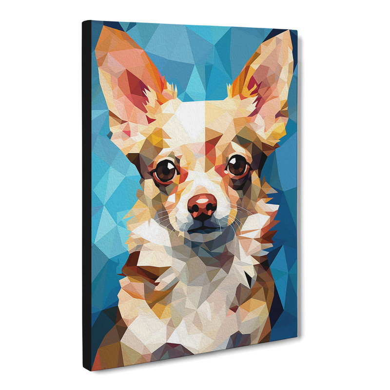 Chihuahua Cubism - No Frame Print, 60cm H x 40cm W x 3cm D