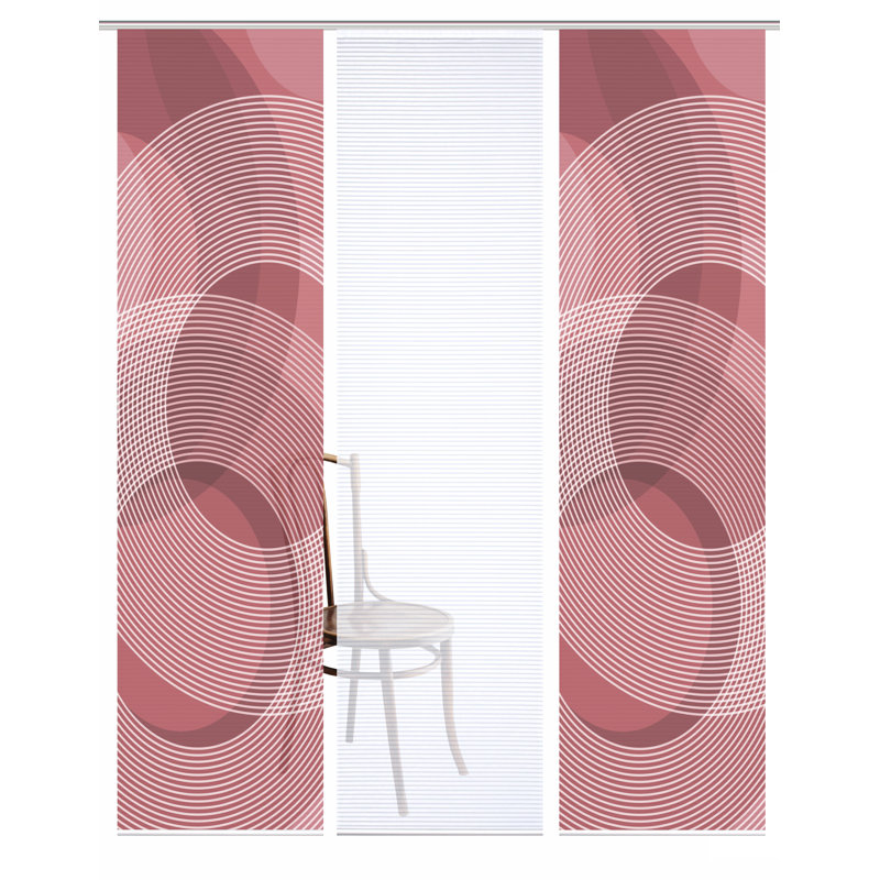 Semi Sheer Sliding Panel, Bordeaux