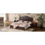 Base de lit plateforme en bois, lit plateforme de style rétro avec support en lattes de bois-648742419