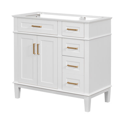 Meuble-lavabo blanc moderne (lavabo non inclus)