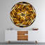 Horloge murale Fractal 3D Yellowish Hexagon-34141347