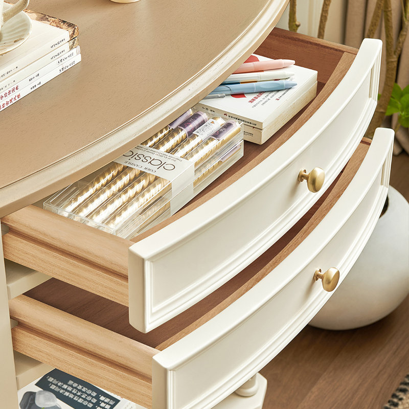 Console américaine de style américain, H 33,5 po x l 46,9 po x P 15,7 po, Crème / Havane