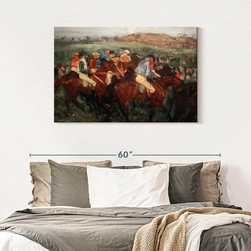 Sirci Gentlemen Jockeys avant le départ, H 30 po x l 45 po