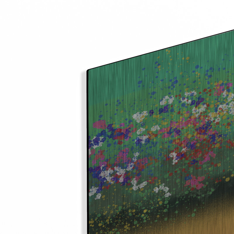 Art mural en métal de luxe «Windflowers» par Cesare Bellassai, 12 po x 16 po, H 16 po x l 12 po
