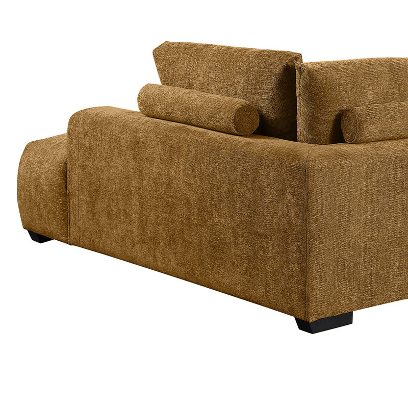 Ensemble de canapé modulaire avec repose-pieds Inverness, Tissu ambré