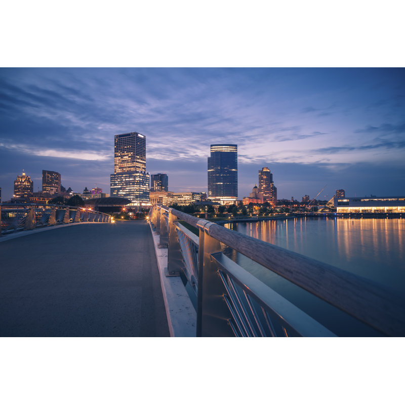 " Milwaukee At Night ", 8" H x 12" W  