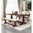 Rectangular All-solid Wood Dining Table in American Vintage Style-110904796