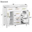 Meuble-lavabo blanc 36 po avec quatre tiroirs à fermeture douce et une tablette réglable
