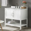 Meuble-lavabo de 36 po Alaterre Furniture Bennet - Armoire autoportante sans lavabo - Grand meuble-lavabo en bois avec portes à fermeture douce