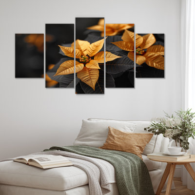 Gamino - Poinsettias Canvas Wall Art Set