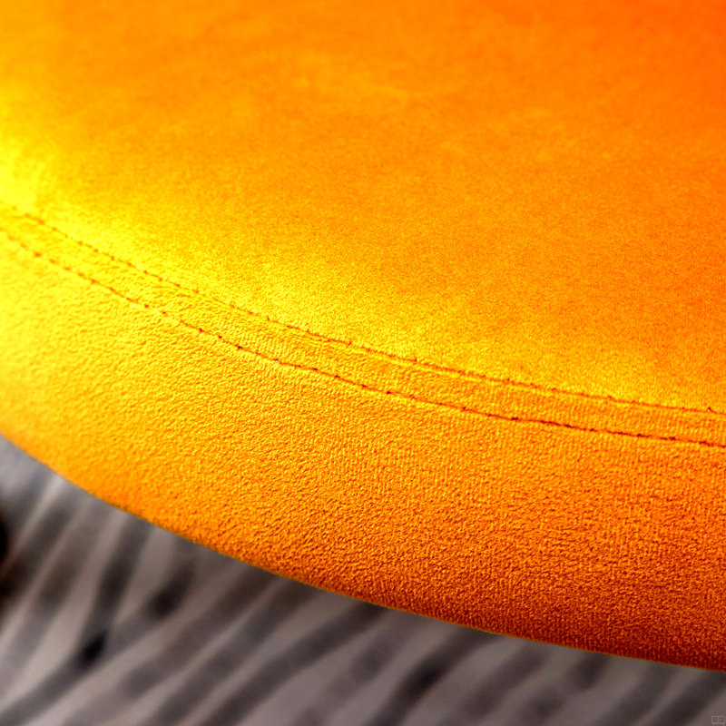 Chaise de salle à manger en velours, Jaune