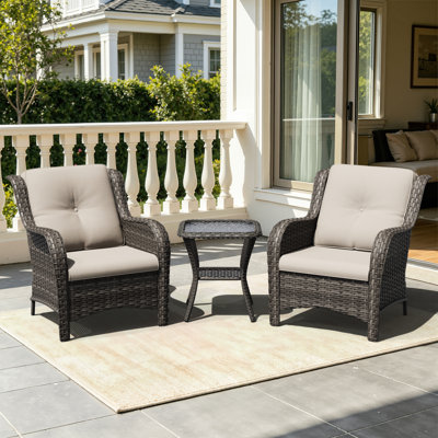 2 - Person Patio Conversation Set with Cushions