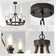 Cackley 6 - Light Dimmable Kitchen Island Wagon Wheel Chandelier