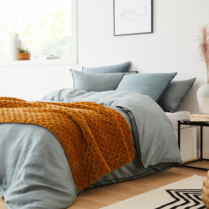 Quilted Throw Blanket, Orange