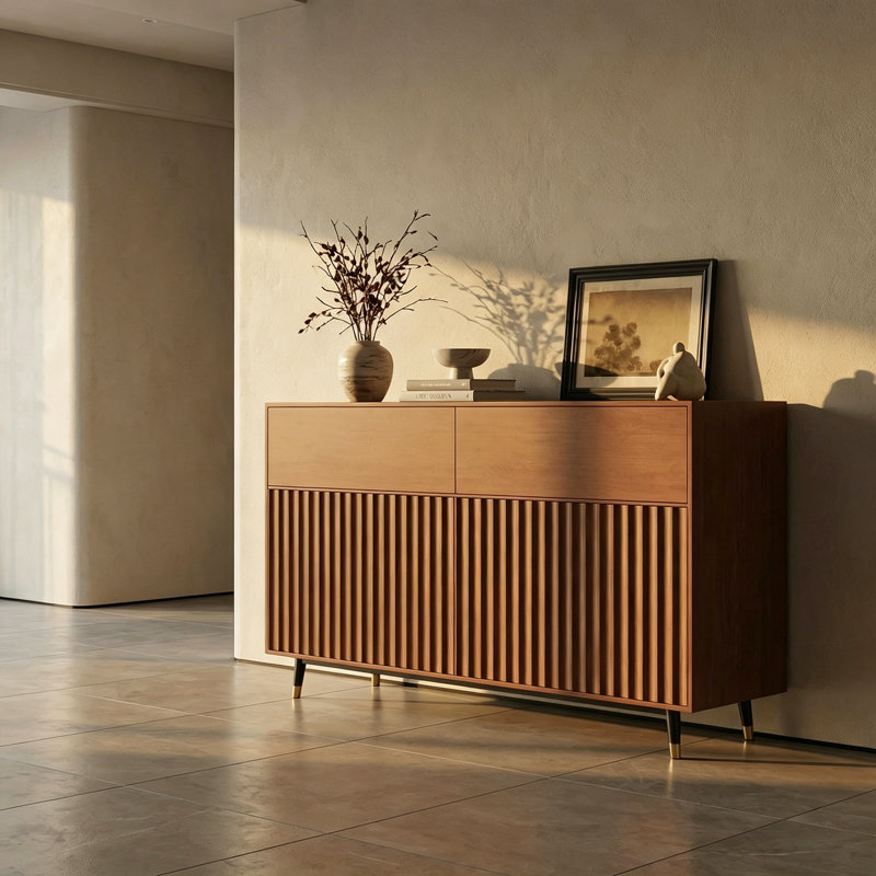 Nouvelle armoire d'entrée de style chinois, H 35,4 po x l 39,4 po x P 15,7 po
